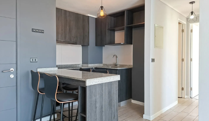 Departamento en arriendo en San Miguel de 2D+2B con estacionamiento y bodega